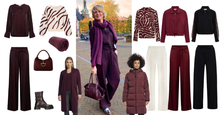 Ton Sur Ton combinaties met bordeaux