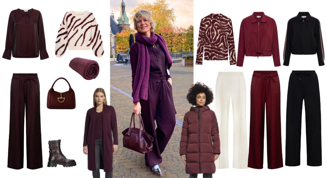 Ton Sur Ton combinaties met bordeaux