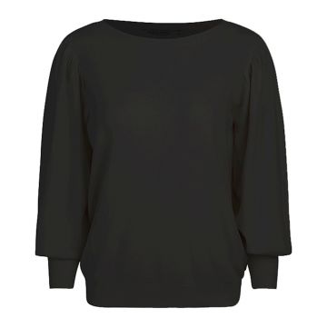 Summum Puffy sleeve sweater basic knit (7s5507) Zwart foto 1