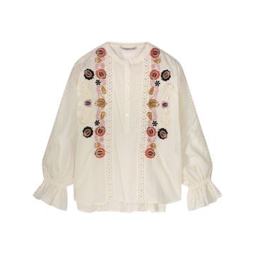 Summum Blouse flower embroidery Off White  foto 1
