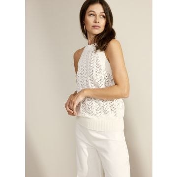 Summum Top high twisted cotton Off White  foto 1