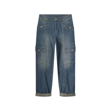 Summum Cargo jeans printed stripe denim Blauw foto 1