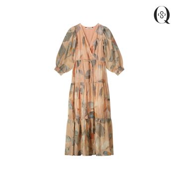 Summum QUINTY: Dress long leaves with lurex Multi Colour foto 1