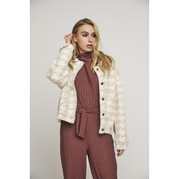 Rino Pelle Boxy jacket Beige foto 1