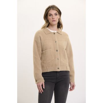 Rino Pelle Boxy jacket Zand foto 1