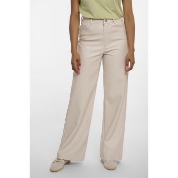 Rino Pelle Straight leg PU pants Beige foto 1
