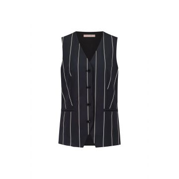 Studio Anneloes Esmee stripe gilet Zwart foto 1