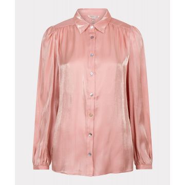 EsQualo Blouse gathering changeant Roze foto 1