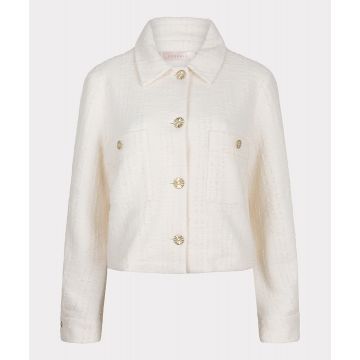 EsQualo Jacket stretchy boucle Off White  foto 1