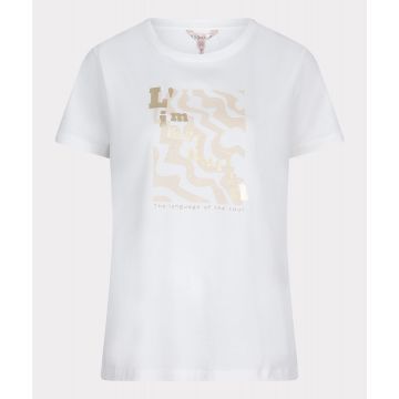 EsQualo T-shirt foil print Zand foto 1