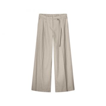 Summum Trousers wide linen blend twill Beige foto 1