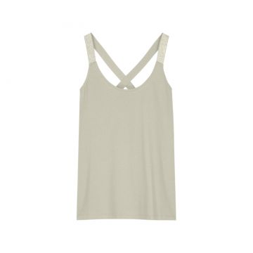 Summum Singlet crossband cotton elastane basics Beige foto 1