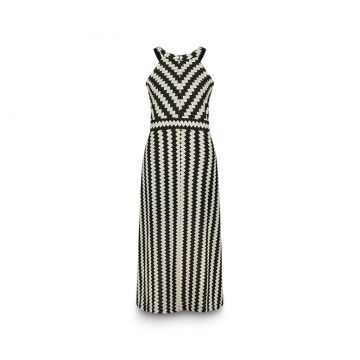 Summum QUINTY: Long halter fine crochet dress Zwart foto 1