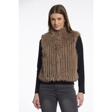 Rino Pelle Gilet with closure Taupe foto 1