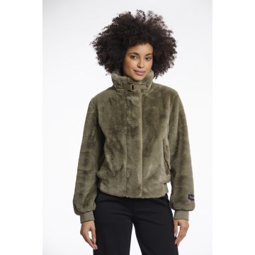 Rino Pelle Short fake fur jacket Groen foto 1