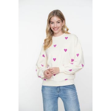 Geisha Sweater hearts terry Roze foto 1