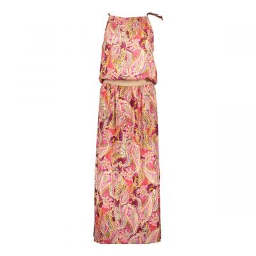 Geisha Dress halter paisley Rood foto 1