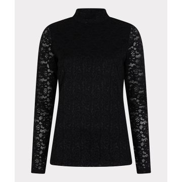 EsQualo Top lace lurex stretch Zwart foto 1