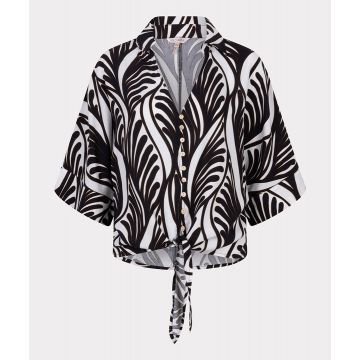 EsQualo Blouse knot Summer vibes Multi Colour foto 1