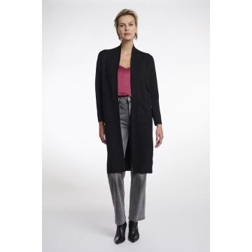 Rino Pelle Long cardigan Zwart foto 1