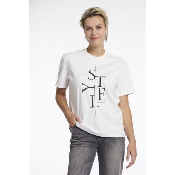 Rino Pelle T-shirt with front print Wit foto 1