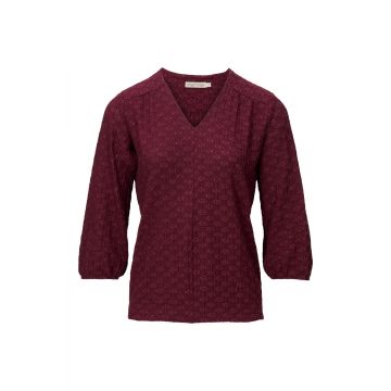 Dreamstar top BRODERIE Bordeaux rood foto 1