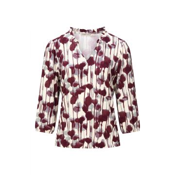 Dreamstar top Drip Print Bordeaux rood foto 1