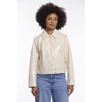 Rino Pelle Jacket with zipper closure Off White  foto 1