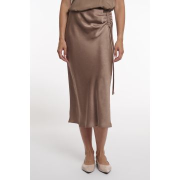 Rino Pelle Midi skirt Taupe foto 1