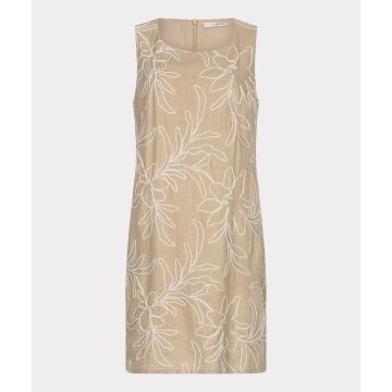 EsQualo Dress flower embroidery Beige foto 1
