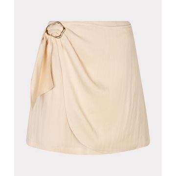 EsQualo Skirt wrap buckle crushed Beige foto 1