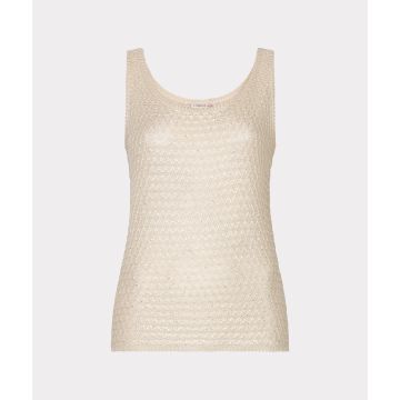 EsQualo Singlet knit sequins Beige foto 1