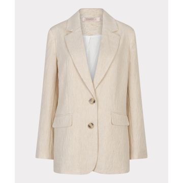 EsQualo Blazer oversized linen mix Beige foto 1