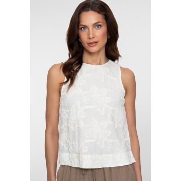 Geisha Top all over stitching Off White  foto 1
