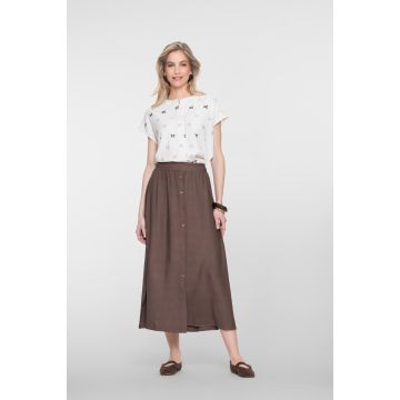 Geisha Skirt long solid Bruin foto 1