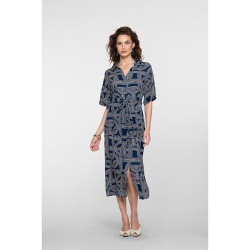 Geisha Dress AOP Navy foto 1