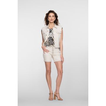 Geisha Jeans shorts linen mix Ecru foto 1