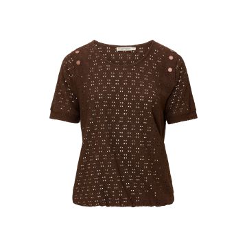 Dreamstar top BRODERIE Bruin foto 1