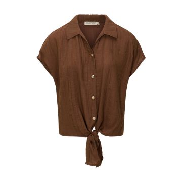 Dreamstar blousetop TEXTUUR Bruin foto 1