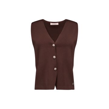 Studio Anneloes Fenna knitted gilet Espresso foto 1