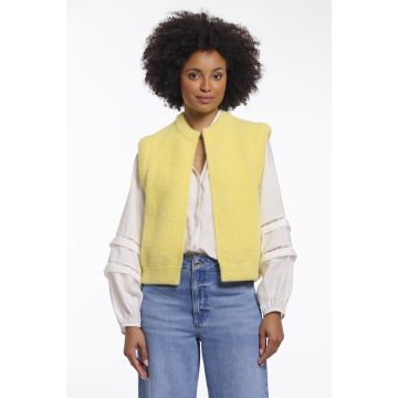 Rino Pelle Short waistcoat Geel foto 1