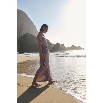 By-Bar reva viscose stripe skirt Rood foto 1