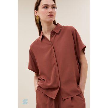 By-Bar barley viscose blouse Bruin foto 1