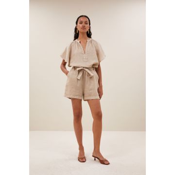 By-Bar june linen shorts Zand foto 1