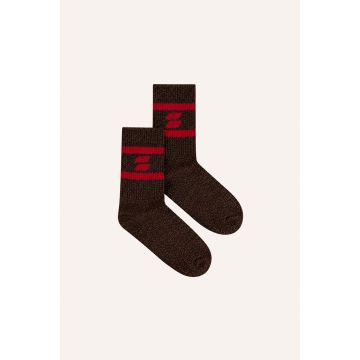 By-Bar logo glitter chocolate socks Rood foto 1