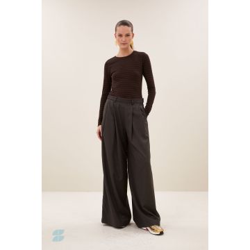 By-Bar basic ls melange stripe top Bruin foto 1
