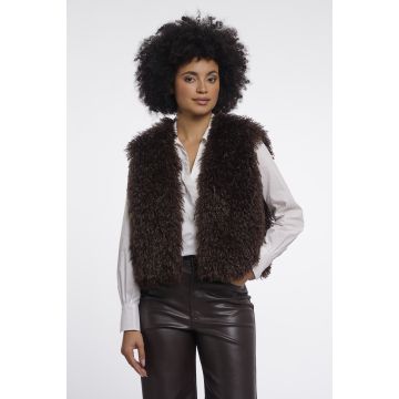 Rino Pelle Waistcoat Bruin foto 1