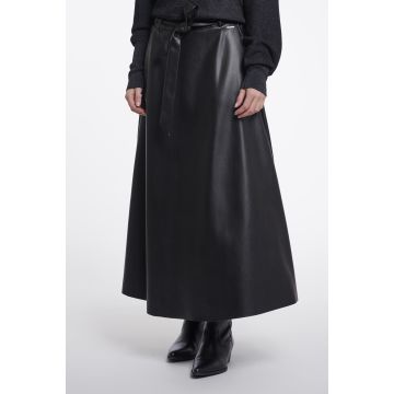 Rino Pelle Faux leather skirt with belt Blauw foto 1