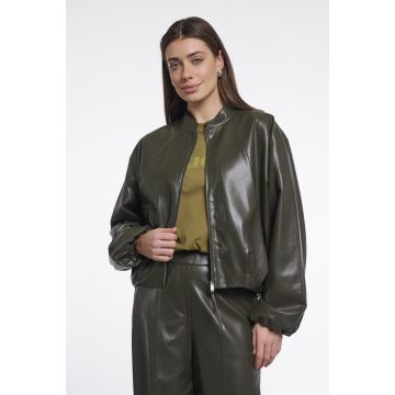 Rino Pelle Blouson jacket with zipper closure Groen foto 1