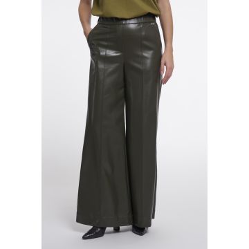 Rino Pelle Regular length wide leg pants Groen foto 1